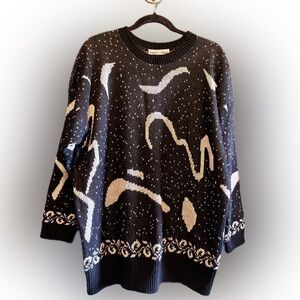 Dancer USA measures as size L/XL vintage no size tag black/ white